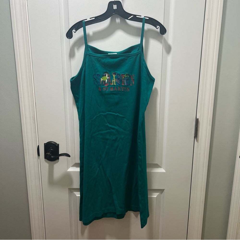 Vintage St Maarten Dress Size XXL Tourist Souvenir